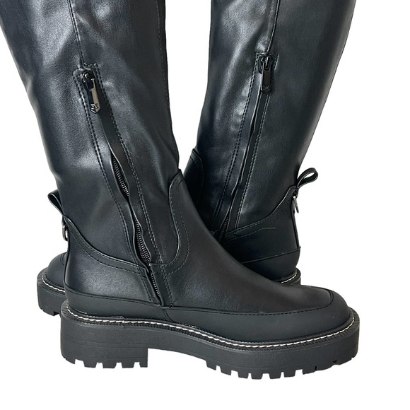 SAM EDELMAN LERUE LUG SOLE FAUX LEATHER HIGH SHAFT OVER KNEE BOOT 6.5-7 NWOB - Picture 11 of 16